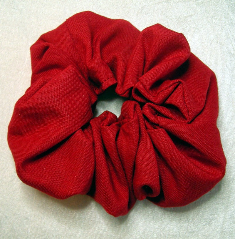 Red Cotton Scrunchy - Small
