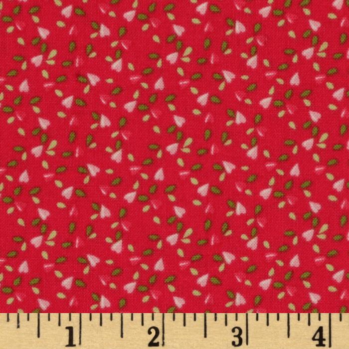 Red Print Cotton Scrunchy - Jumbo