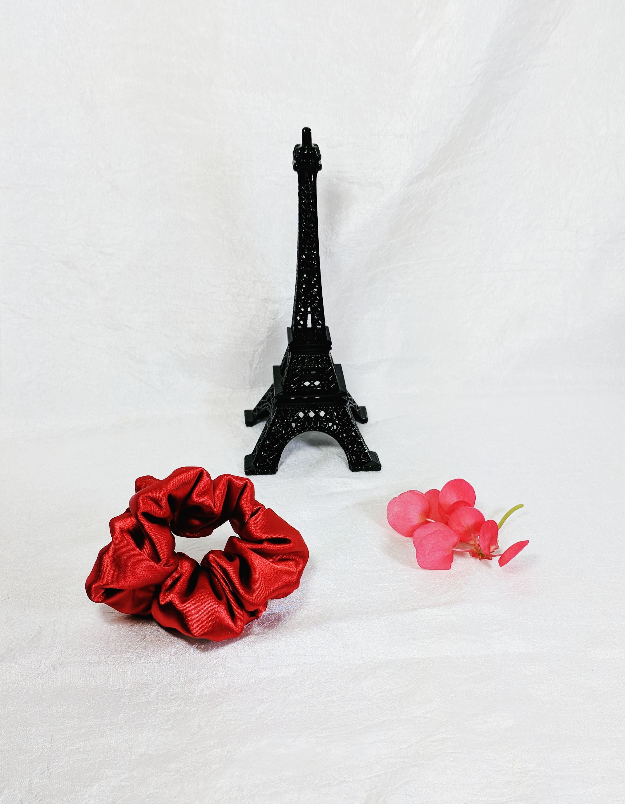 Red Satin Hair Scrunchy - Small