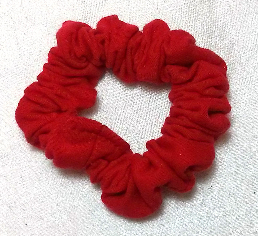 Red Jersey Hair Scrunchies - Twiggy Scrunchies