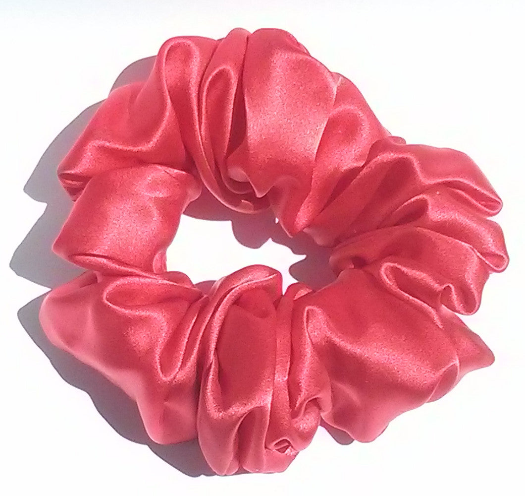 Chinese Red Silk Charmeuse Scrunchy - Full