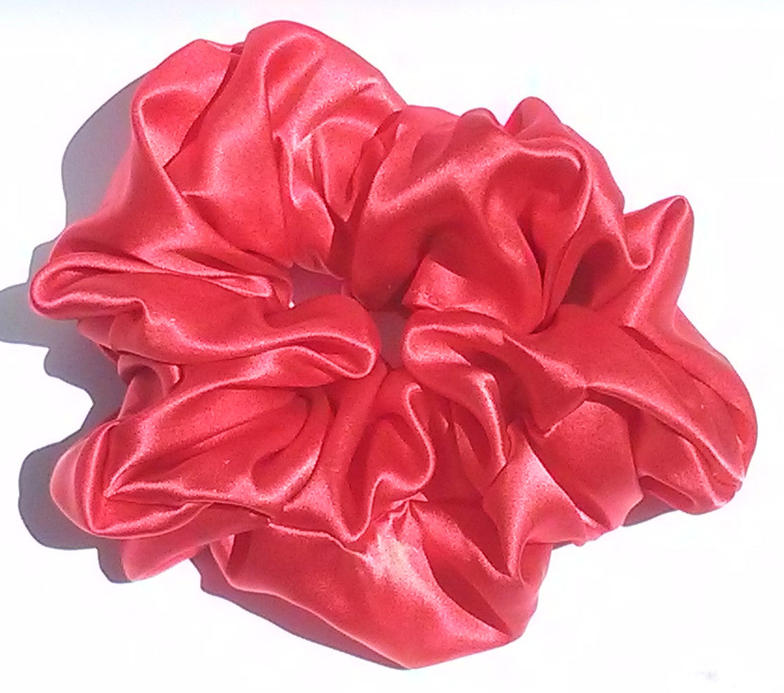 Chinese Red Silk Charmeuse Scrunchy - Jumbo