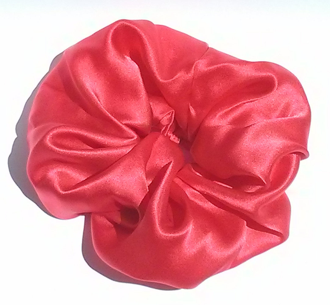 Chinese Red Silk Charmeuse Scrunchy - Large