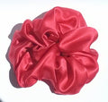 Chinese Red Silk Charmeuse Scrunchy - Regular