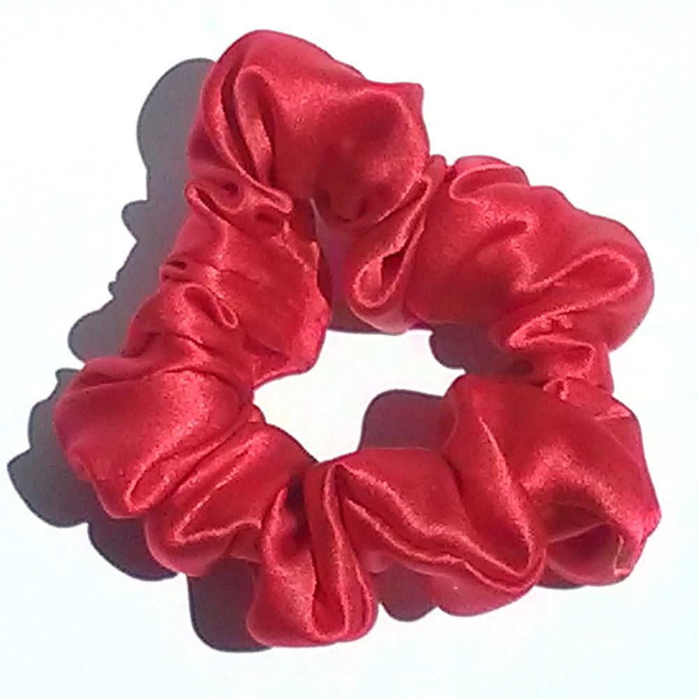 Chinese Red Silk Charmeuse Scrunchy - Twiggy Scrunchies