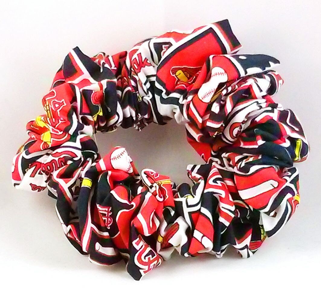 Cardinals Baseball Cotton Hair Scrunchy - Full