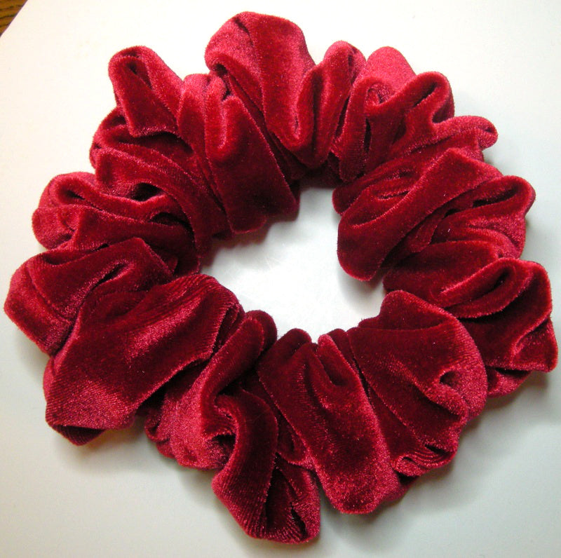 Red Velvet Hair Scrunchies - Full