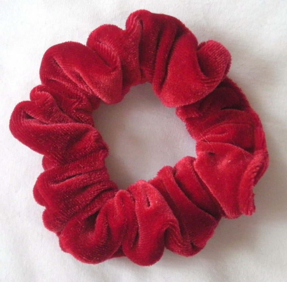 Red Velvet Hair Scrunchies - Twiggy Scrunchies
