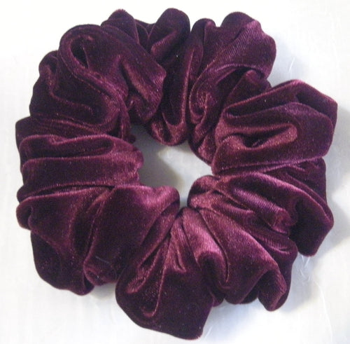 Burgundy Velvet Scrunchies - Full