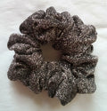 Black and Silver Sparkly Hair Scrunchies - Full