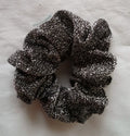 Black and Silver Sparkly Hair Scrunchies - Regular