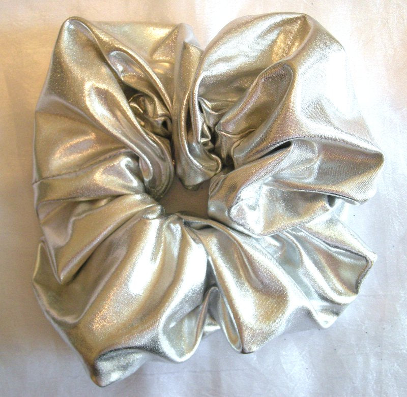 Silver (Metallic) Hair Scrunchy - Large