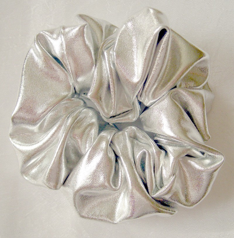 Silver (Metallic) Hair Scrunchy - Small