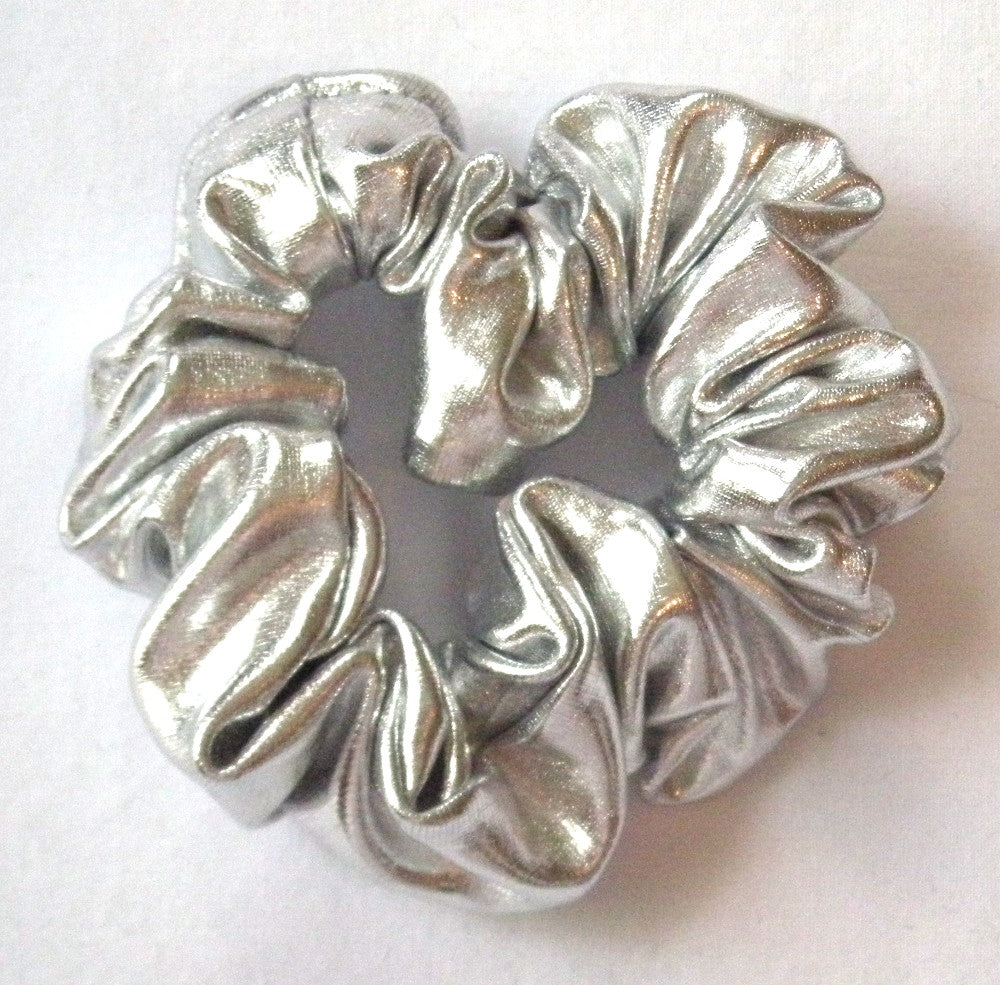 Silver (Metallic) Hair Scrunchy - Twiggy Scrunchies