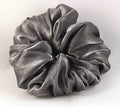 Shimmer Silver/Black Hair Scrunchies - Regular
