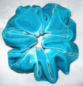Solid Turquoise Velvet Scrunchy - Regular