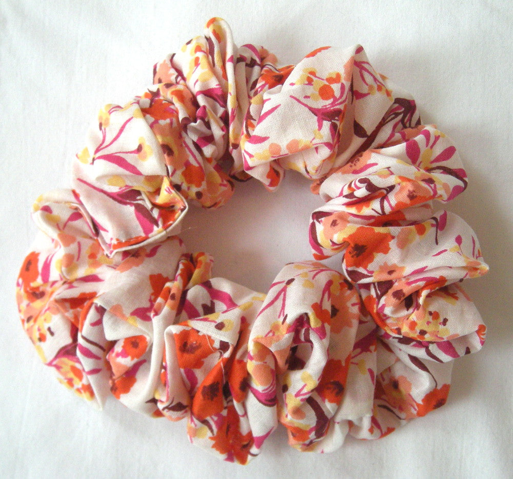 Tangerine Floral Print  Voile - Full