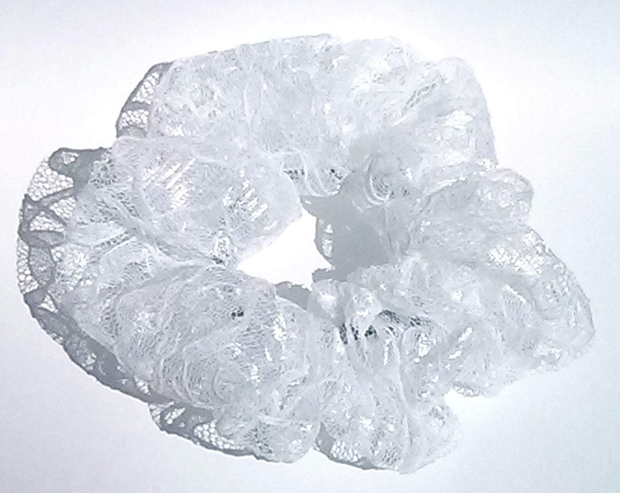 White Lace Hair Scrunchy - Regular