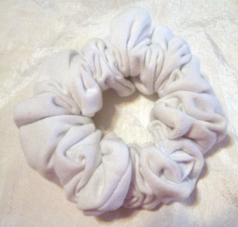 White Jersey Scrunchy - Full