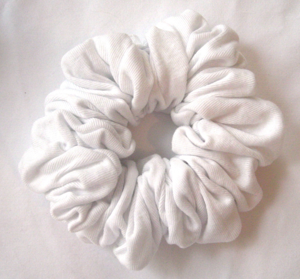 White Jersey Scrunchy - Jumbo
