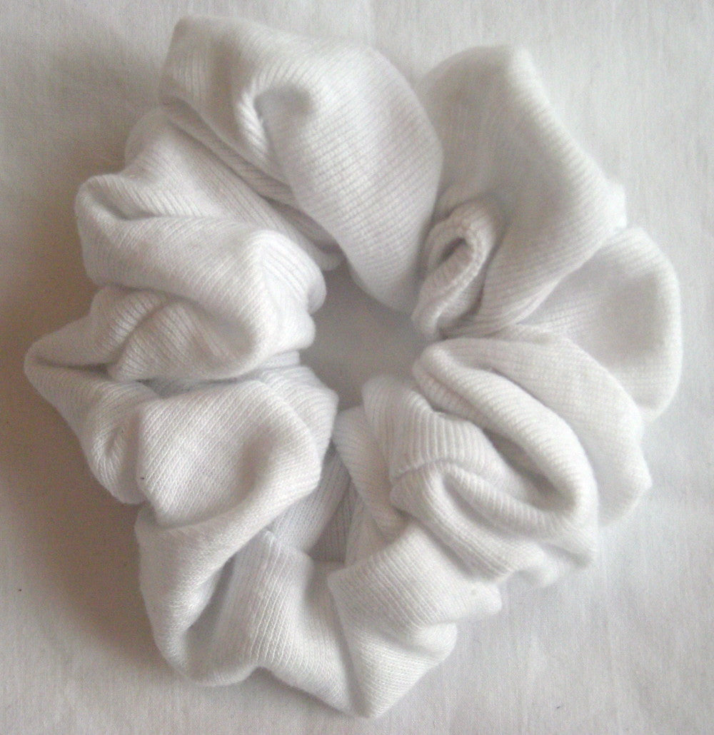 White Jersey Scrunchy - Regular