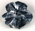 Black and White Print Velvet Scrunchies - Regular