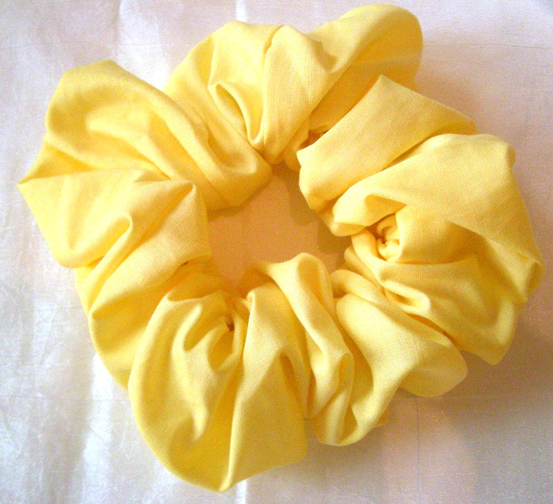 Yellow Cotton Scrunchy - Jumbo