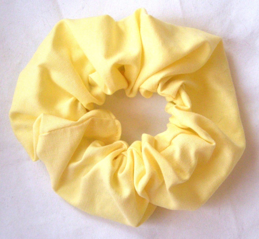 Yellow Cotton Scrunchy - Regular