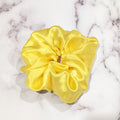 Yellow Silk Charmeuse Scrunchy - Regular