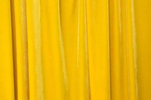 Yellow Stretch Velvet Fabric