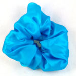 Turquoise Silk Charmeuse Scrunchy-Large
