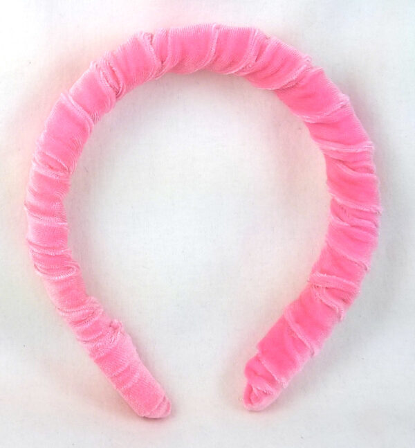 Neon Pink  Velvet Padded Headband - Image 2