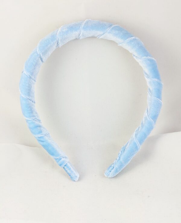 Light Blue Velvet Headband - Image 5