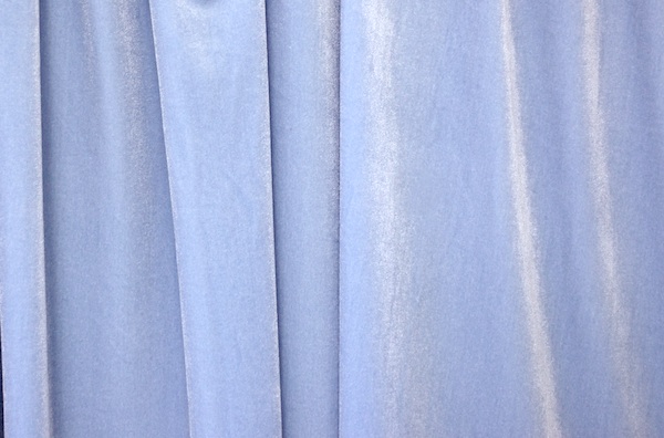 Light Blue Velvet Fabric for Hair Scrunchies