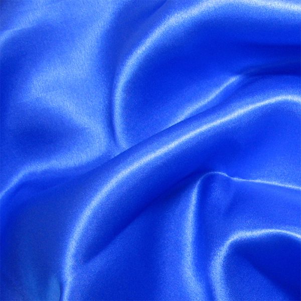 Bright Blue Silk for Hair Scrunchies