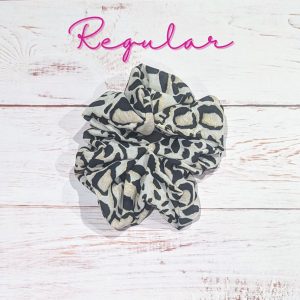 Leopard Crepe de Chine scrunchies - regular size