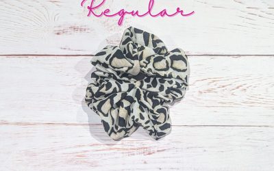 Leopard Crepe de chine Hair Scrunchie