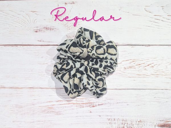 Leopard Crepe de Chine scrunchies - regular size