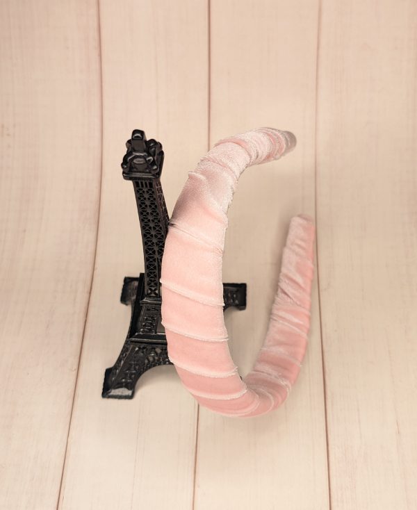 Light Peach Velvet Padded Headband