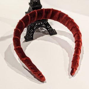 rust velvet headband