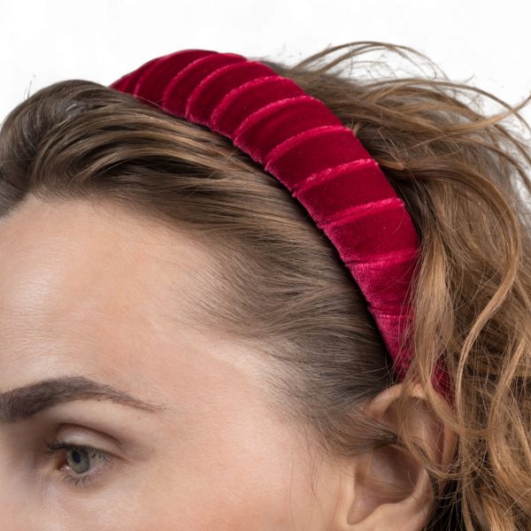 Red Velvet Padded Headband - Image 2