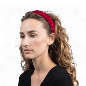 Red Velvet Padded Headband