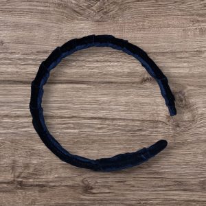 Navy Blue Velvet Padded Headband