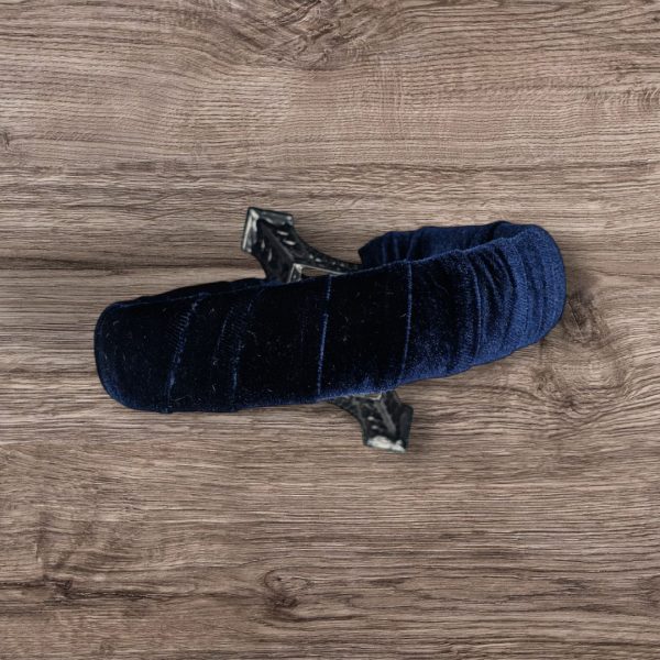 Navy Blue Velvet Padded Headband - Image 5
